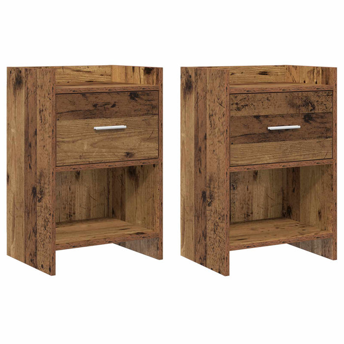 Mese de noptieră 2 pcs Lemn vechi 40 x 30 x 60 cm WALTI