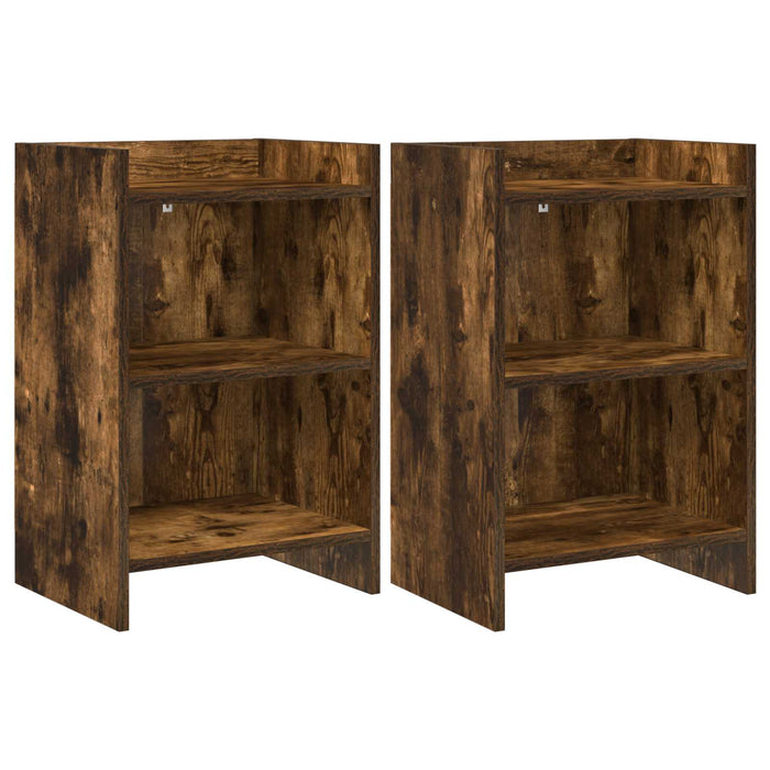 Mese de noptieră 2 pcs Stejar fumuriu 40 x 30 x 60 cm WALTI