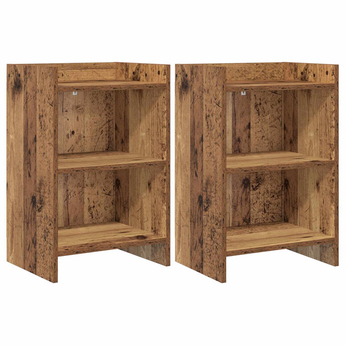 Mese de noptieră 2 pcs Lemn vechi 40 x 30 x 60 cm WALTI