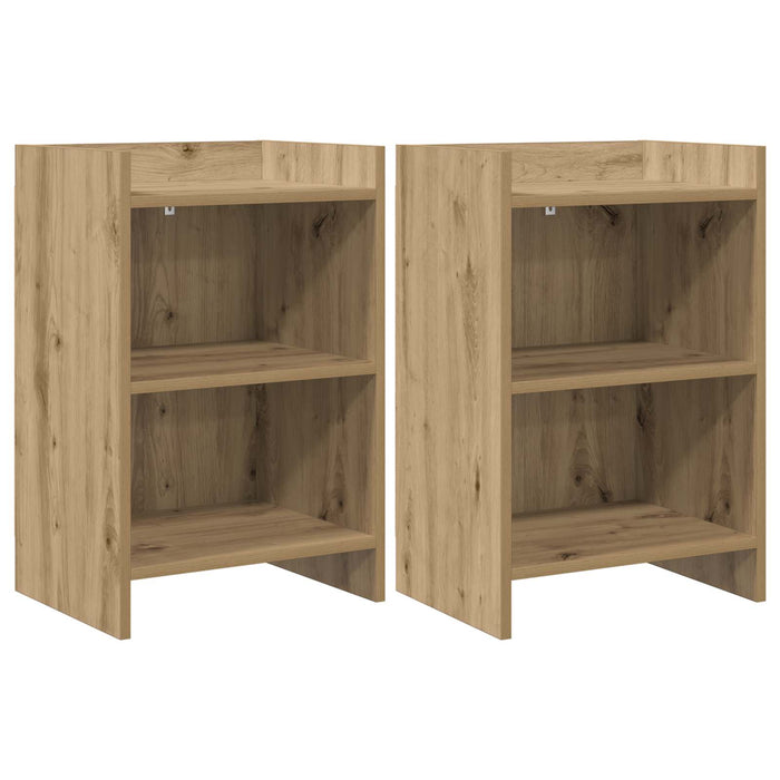 Mese de noptieră 2 pcs Stejar Artizanal 40 x 30 x 60 cm WALTI