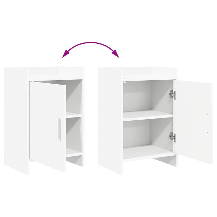 Mese de noptieră Alb 40 x 30 x 60 cm Lemn prelucrat WALTI