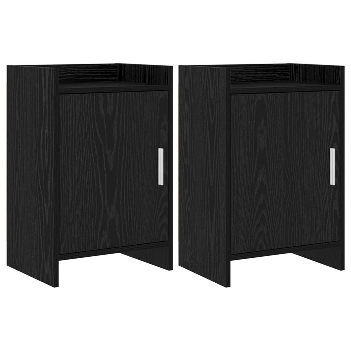 Mese de noptieră 2 pcs Stejar Negru 40 x 30 x 60 cm WALTI