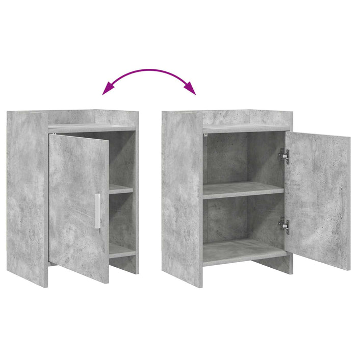 Mese de noptieră Gri Beton 40 x 30 x 60 cm Lemn prelucrat WALTI