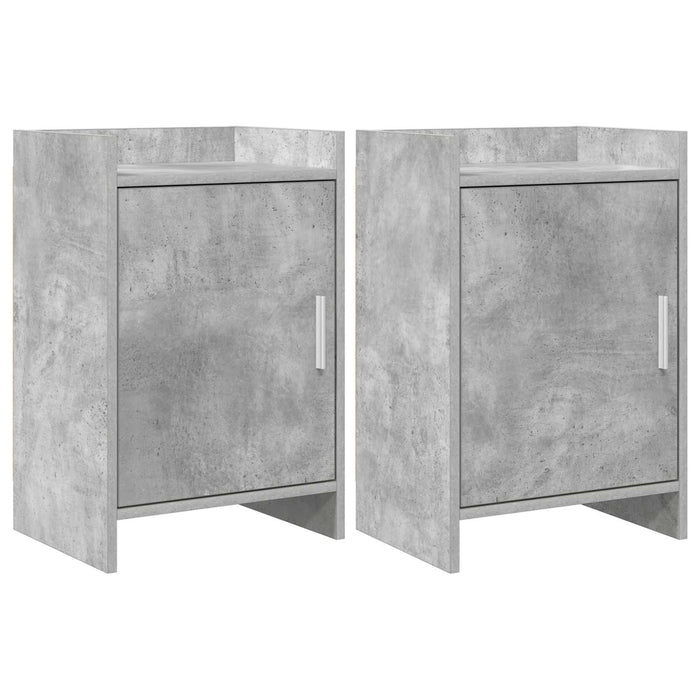 Mese de noptieră 2 pcs Gri Beton 40 x 30 x 60 cm Lemn prelucrat - WALTI WALTI