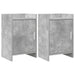 Mese de noptieră 2 pcs Gri Beton 40 x 30 x 60 cm Lemn prelucrat - WALTI WALTI