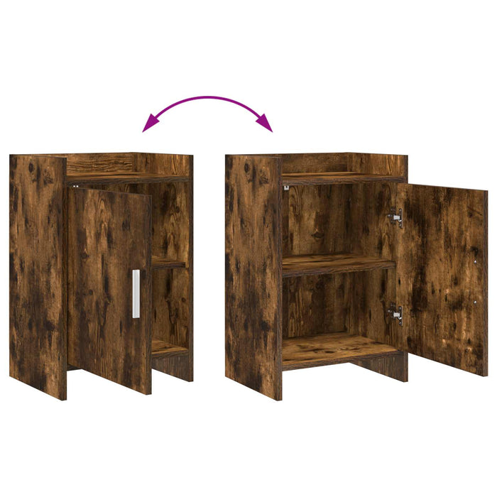 Mese de noptieră 2 pcs Stejar fumuriu 40 x 30 x 60 cm WALTI