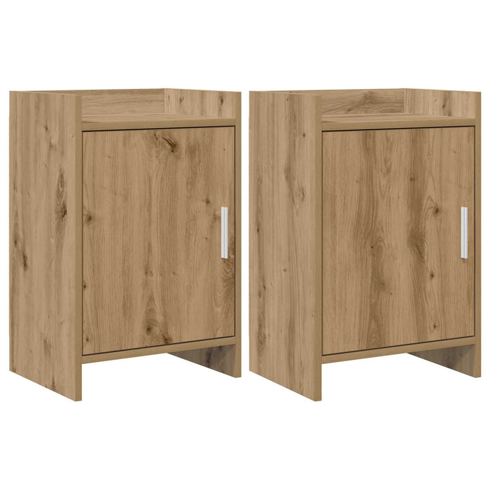 Mese de noptieră 2 pcs Stejar Artizanal 40 x 30 x 60 cm WALTI