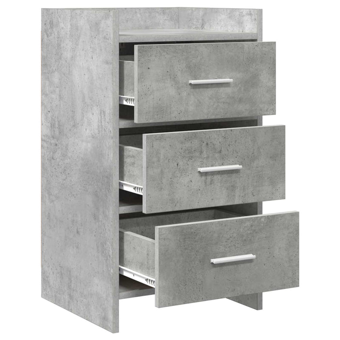 Mese de noptieră Gri Beton 40 x 36 x 70 cm Lemn prelucrat WALTI