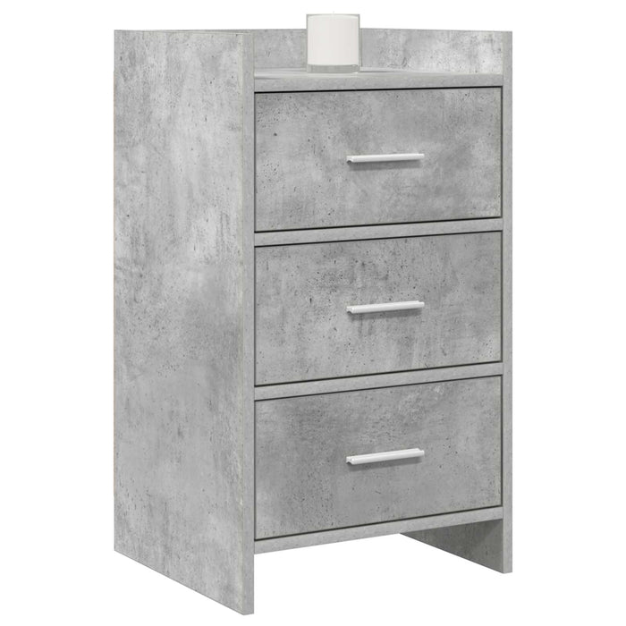 Mese de noptieră Gri Beton 40 x 36 x 70 cm Lemn prelucrat WALTI