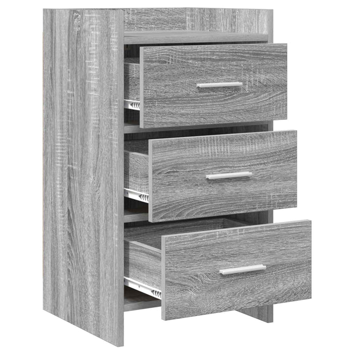 Mese de noptieră Sonoma gri 40 x 36 x 70 cm Lemn prelucrat WALTI