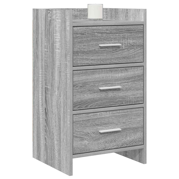 Mese de noptieră Sonoma gri 40 x 36 x 70 cm Lemn prelucrat WALTI