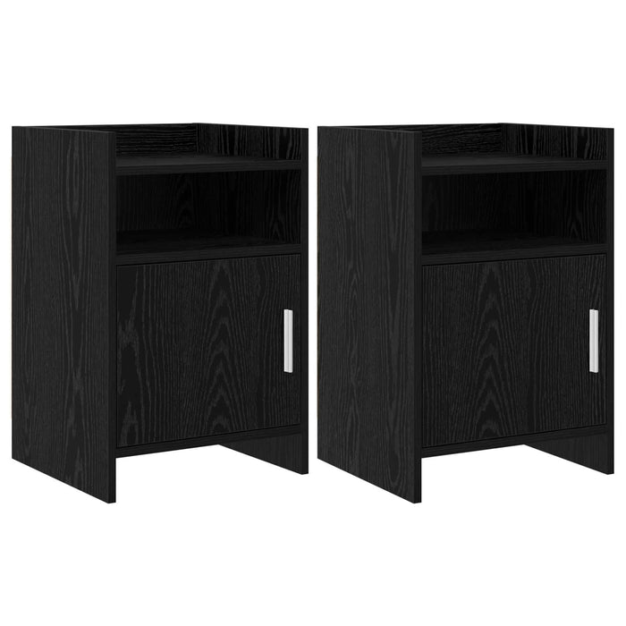 Mese de noptieră 2 pcs Stejar Negru 40 x 36 x 60 cm WALTI