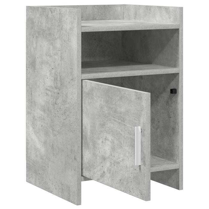 Mese de noptieră 2 pcs Gri Beton 40 x 36 x 60 cm Lemn prelucrat WALTI