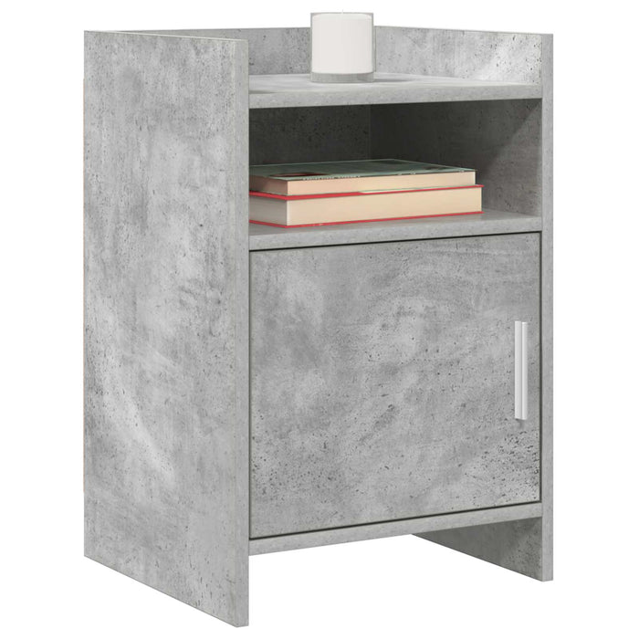 Mese de noptieră 2 pcs Gri Beton 40 x 36 x 60 cm Lemn prelucrat WALTI