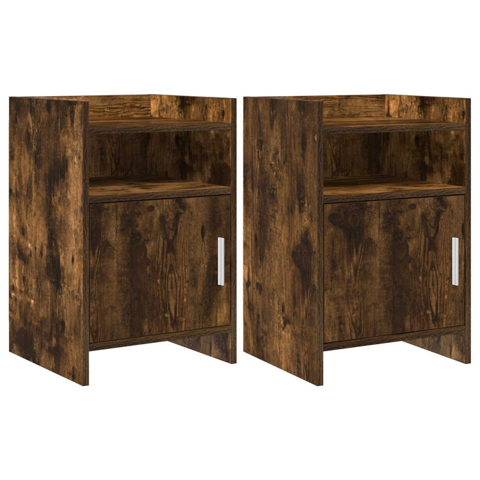 Mese de noptieră 2 pcs Stejar fumuriu 40 x 36 x 60 cm WALTI