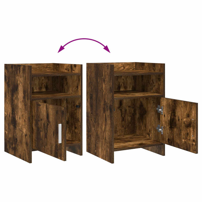Mese de noptieră 2 pcs Stejar fumuriu 40 x 36 x 60 cm WALTI