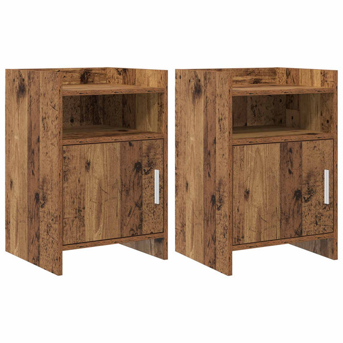 Mese de noptieră 2 pcs Lemn vechi 40 x 36 x 60 cm WALTI