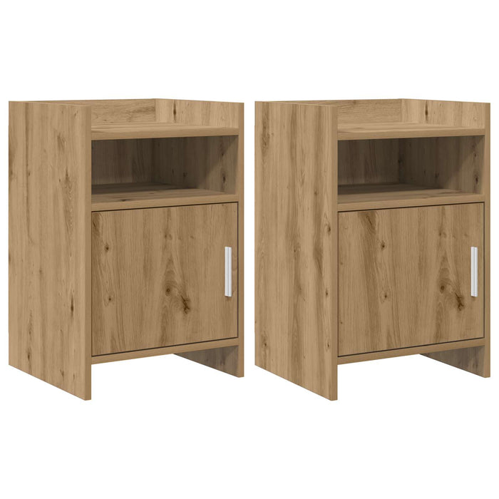Mese de noptieră 2 pcs Stejar Artizanal 40 x 36 x 60 cm WALTI