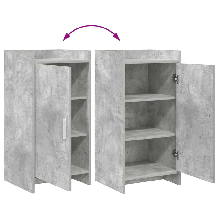 Bufet Gri Beton 40 x 36 x 80 cm Lemn prelucrat WALTI