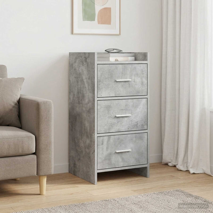 Bufet Gri Beton 40 x 36 x 80 cm Lemn prelucrat - WALTI WALTI