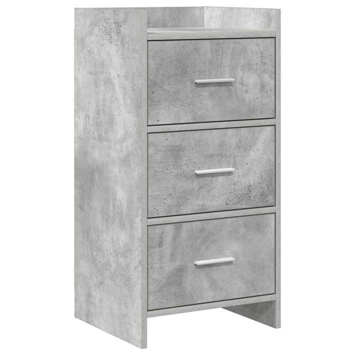 Bufet Gri Beton 40 x 36 x 80 cm Lemn prelucrat WALTI