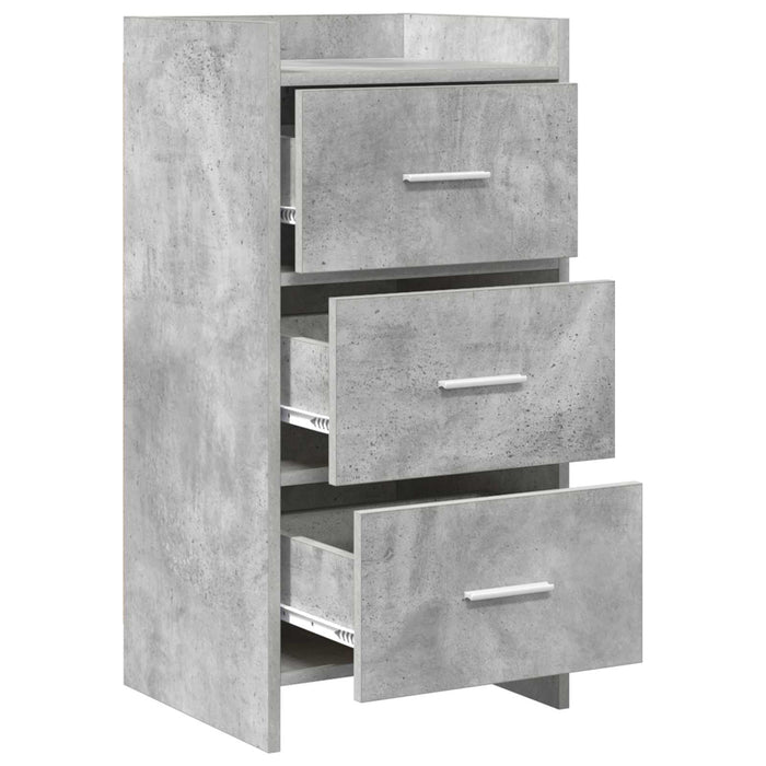 Bufet Gri Beton 40 x 36 x 80 cm Lemn prelucrat WALTI
