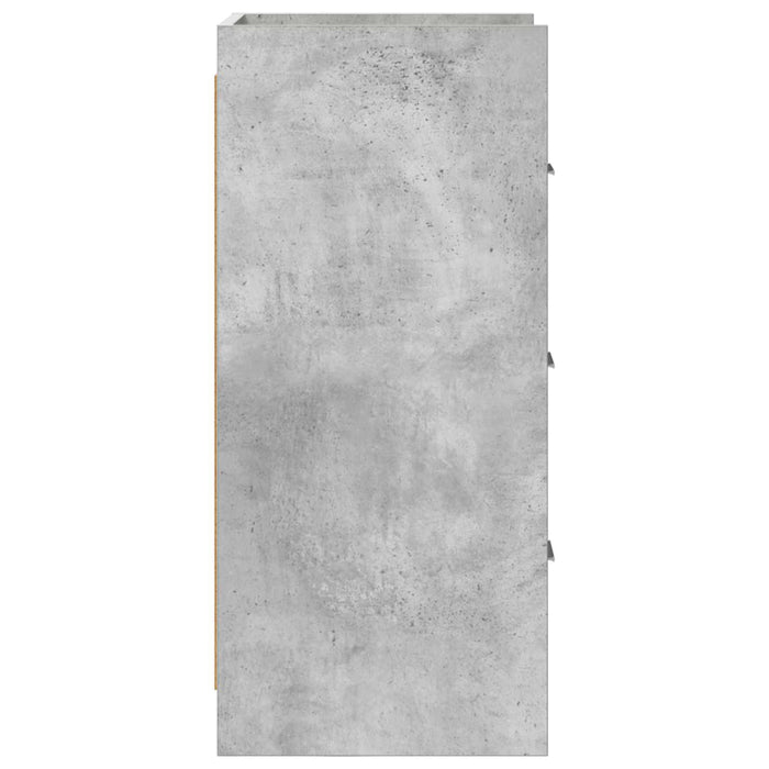 Bufet Gri Beton 40 x 36 x 80 cm Lemn prelucrat WALTI