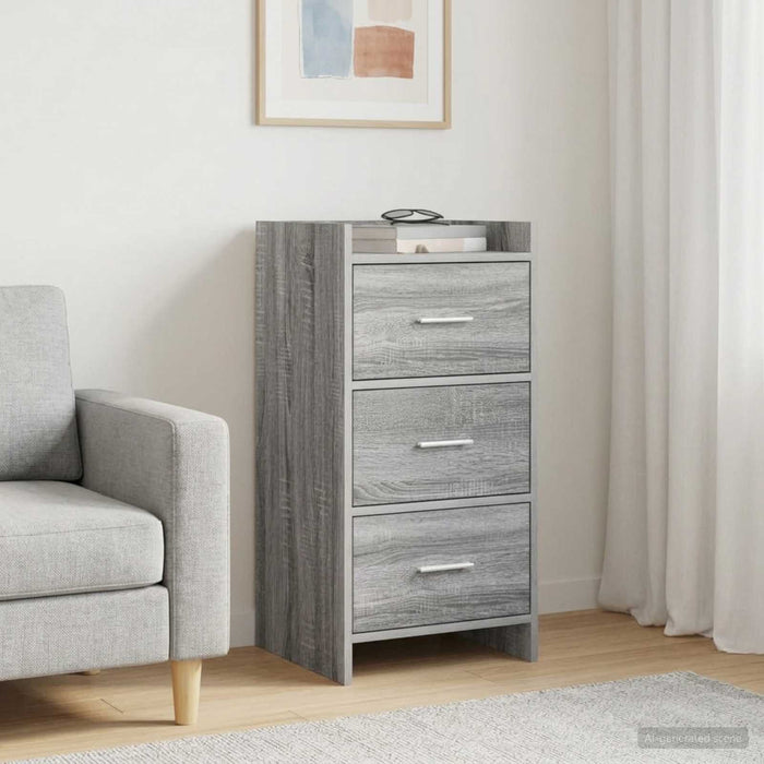 Bufet Sonoma gri 40 x 36 x 80 cm Lemn prelucrat - WALTI WALTI