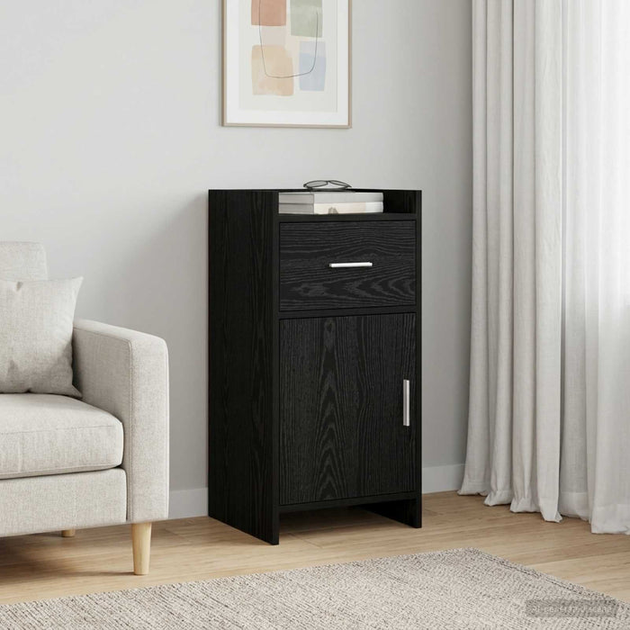 Bufet Stejar Negru 40 x 36 x 80 cm Lemn prelucrat - WALTI WALTI