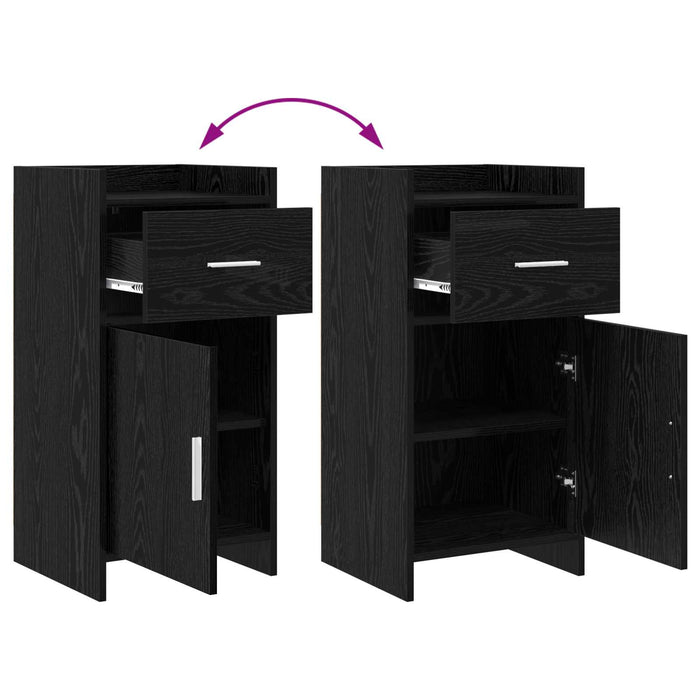 Bufet Stejar Negru 40 x 36 x 80 cm Lemn prelucrat WALTI
