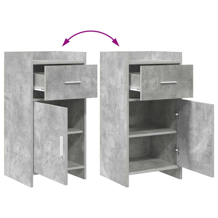 Bufet Gri Beton 40 x 36 x 80 cm Lemn prelucrat WALTI