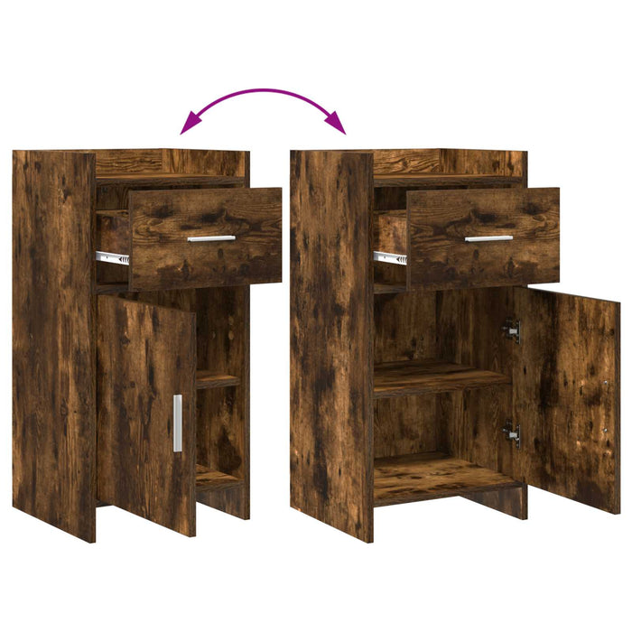 Bufet Stejar fumuriu 40 x 36 x 80 cm Lemn prelucrat WALTI