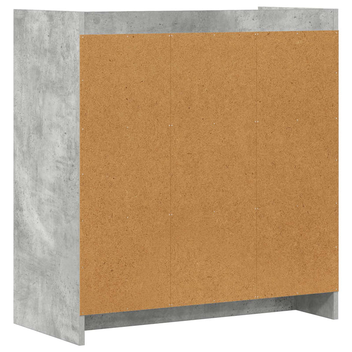 Bufet Gri Beton 72 x 36 x 80 cm Lemn prelucrat WALTI