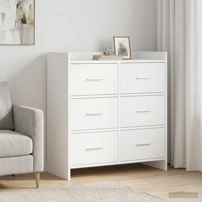 Bufet Alb 75 x 33 x 80 cm Lemn prelucrat - WALTI WALTI