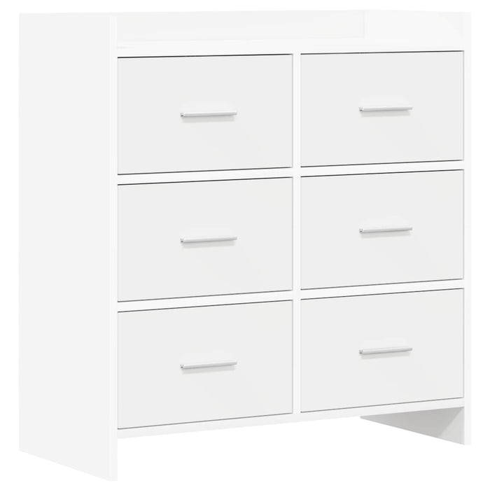 Bufet Alb 75 x 33 x 80 cm Lemn prelucrat WALTI