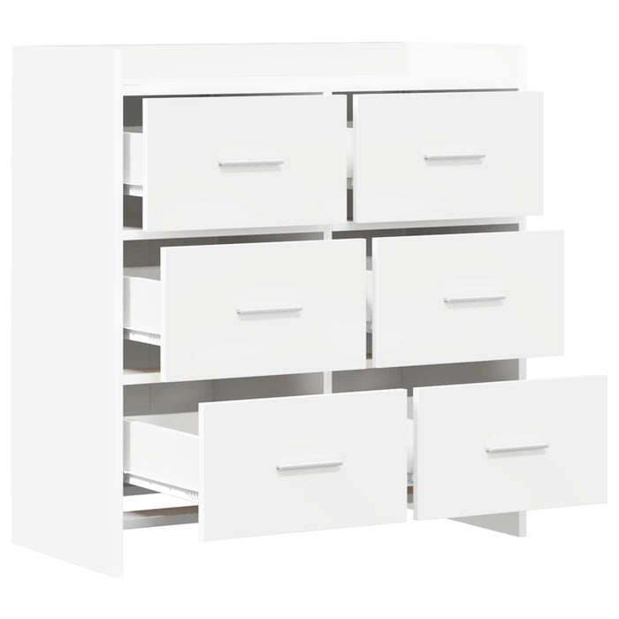 Bufet Alb 75 x 33 x 80 cm Lemn prelucrat WALTI