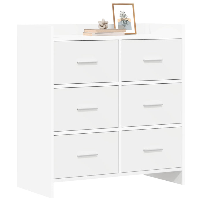Bufet Alb 75 x 33 x 80 cm Lemn prelucrat WALTI