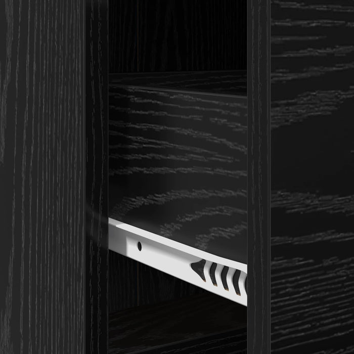 Bufet Stejar Negru 75 x 33 x 80 cm Lemn prelucrat WALTI