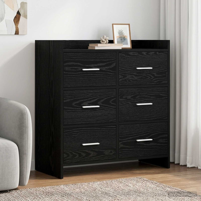Bufet Stejar Negru 75 x 33 x 80 cm Lemn prelucrat - WALTI WALTI