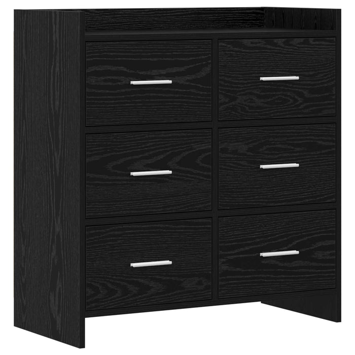 Bufet Stejar Negru 75 x 33 x 80 cm Lemn prelucrat WALTI