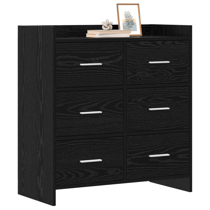 Bufet Stejar Negru 75 x 33 x 80 cm Lemn prelucrat WALTI