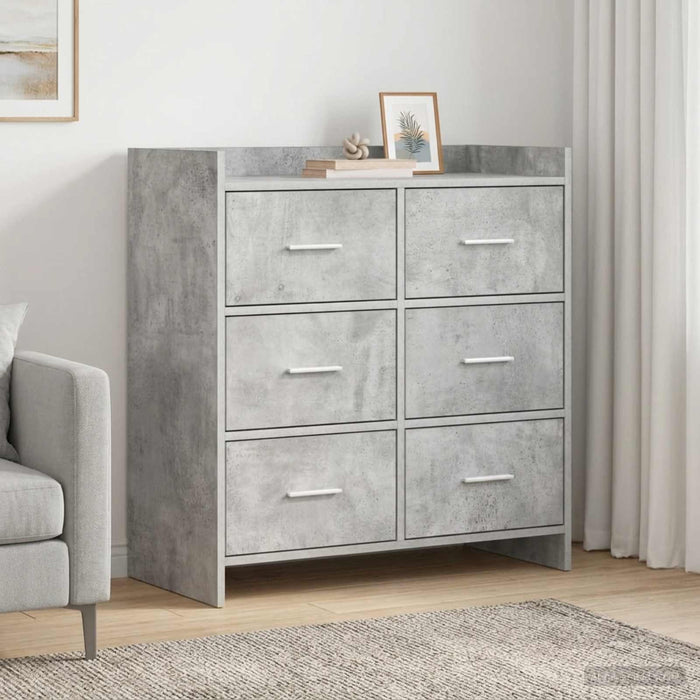 Bufet Gri Beton 75 x 33 x 80 cm Lemn prelucrat - WALTI WALTI