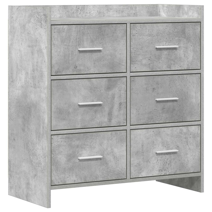 Bufet Gri Beton 75 x 33 x 80 cm Lemn prelucrat WALTI