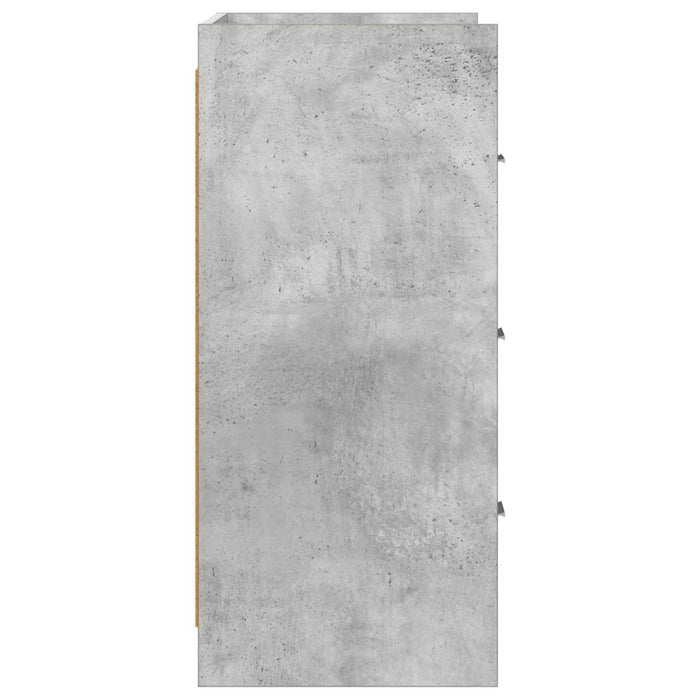 Bufet Gri Beton 75 x 33 x 80 cm Lemn prelucrat WALTI