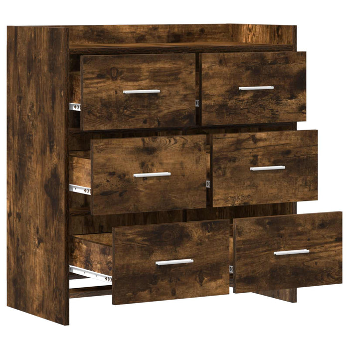 Bufet Stejar fumuriu 75 x 33 x 80 cm Lemn prelucrat WALTI