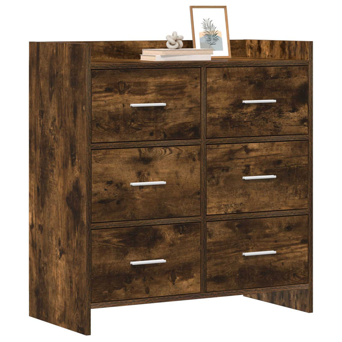 Bufet Stejar fumuriu 75 x 33 x 80 cm Lemn prelucrat WALTI