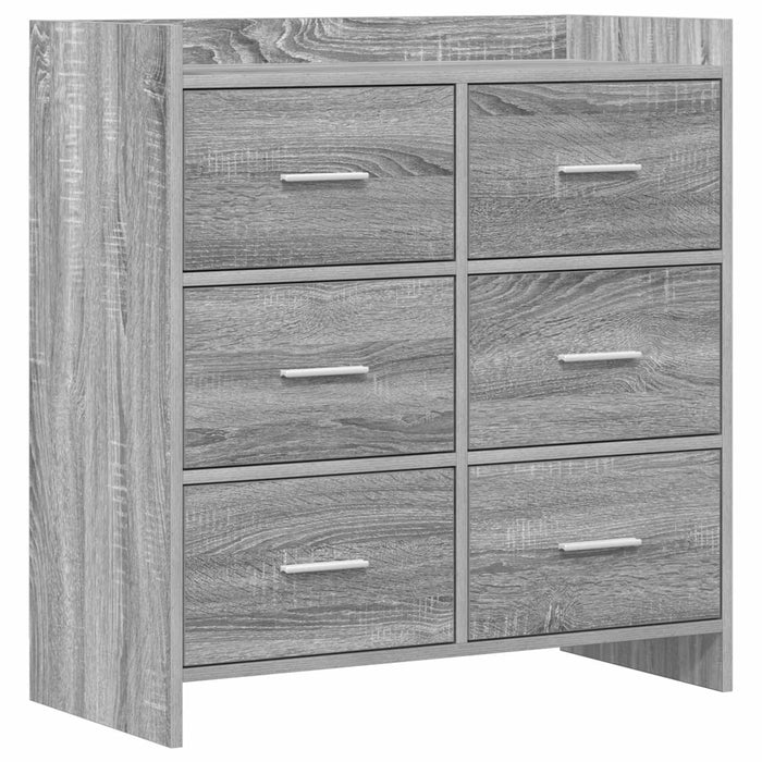 Bufet Sonoma gri 75 x 33 x 80 cm Lemn prelucrat WALTI