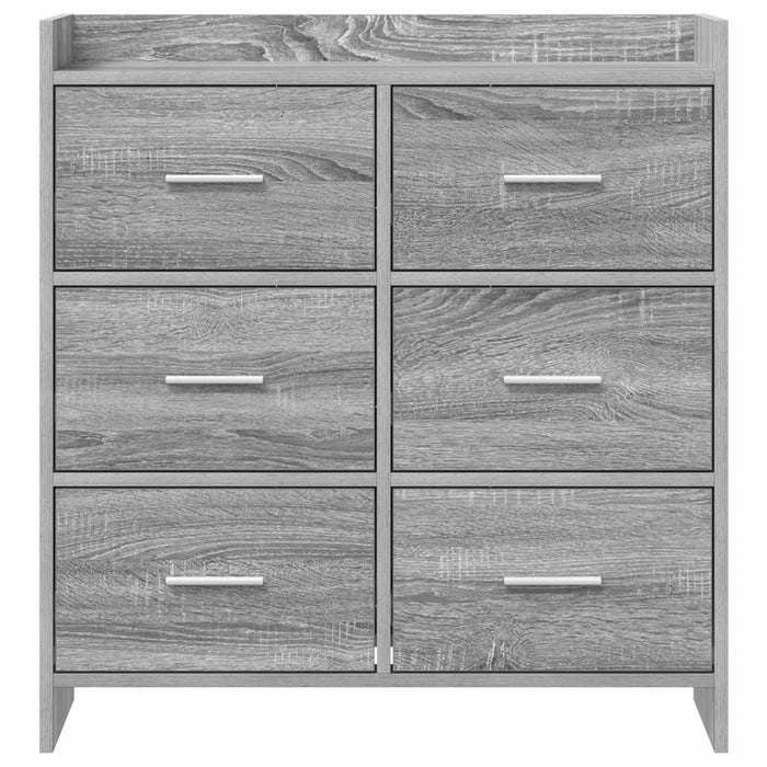 Bufet Sonoma gri 75 x 33 x 80 cm Lemn prelucrat WALTI