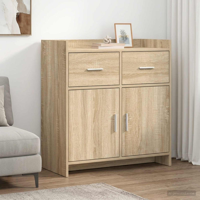 Bufet Stejar Sonoma 75 x 36 x 80 cm Lemn prelucrat - WALTI WALTI
