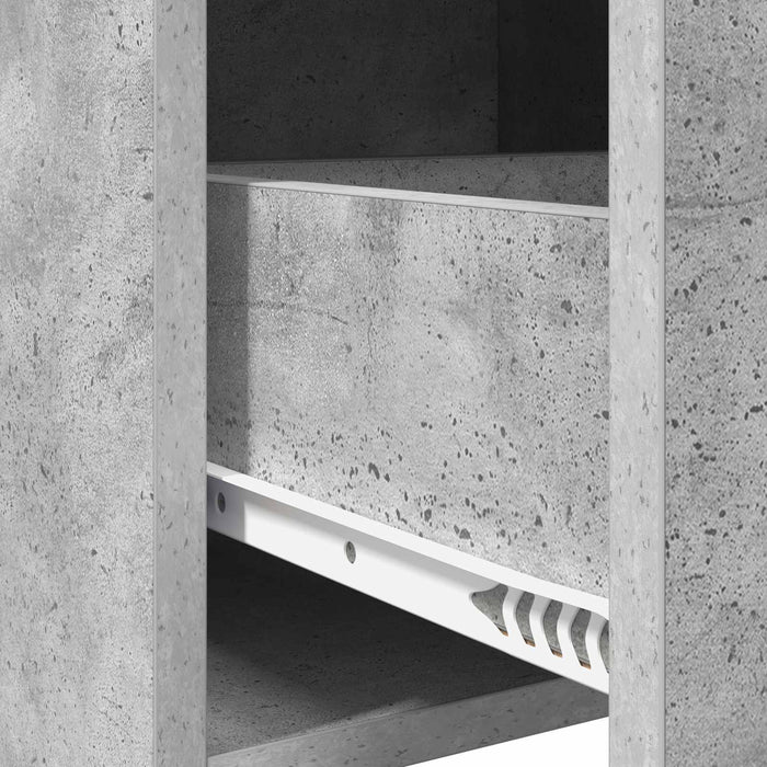 Bufet Gri Beton 75 x 36 x 80 cm Lemn prelucrat WALTI